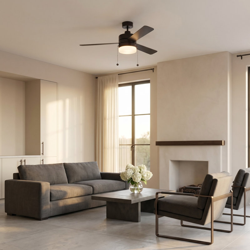 52'' Ceiling Fan with LED Lights, Oil Rubbed