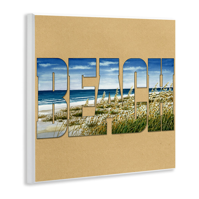 "Grassy Beach View Letters", art mural par Art Brands, LLC