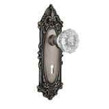 Victorian Plate with Decorative Keyhole and Crystal Door Knob