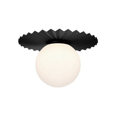 Laki Single Light Glass Flush Mount