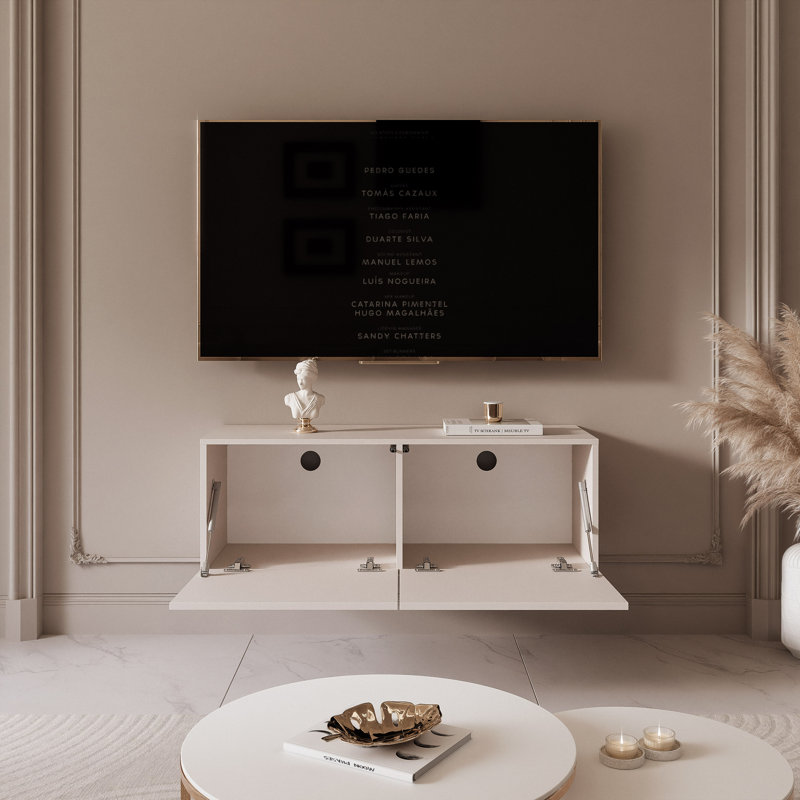 TV-Lowboard TV-Unit ANGEL, 36cm H x 100cm L x 40cm W, Cashmere