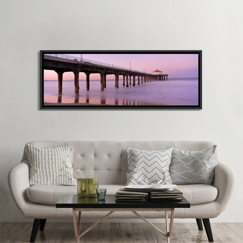 « manhattan beach pilier, manhattan beach, california », reproduction de photo sur toile, H 24 po x l 72 po x P 1,5 po