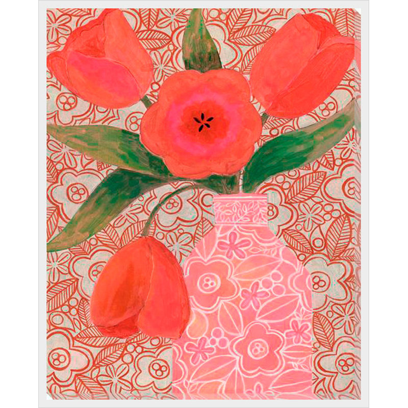 Red Tulips, 21.75" H x 17.75" W