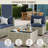 4 Pieces Design-Rattan Patio Sofa With Cushions-1824356700