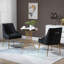 Chaise d'appoint en velours 21,25 po Khivi-834830317