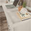 Bureau en L, finition blanche