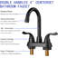 Robinet de salle de bain central à 4 poignées 4 po avec drain-107144281