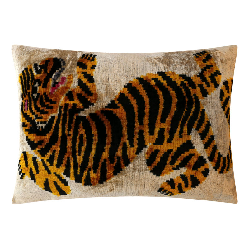 Animal Print Feather Throw Pillow