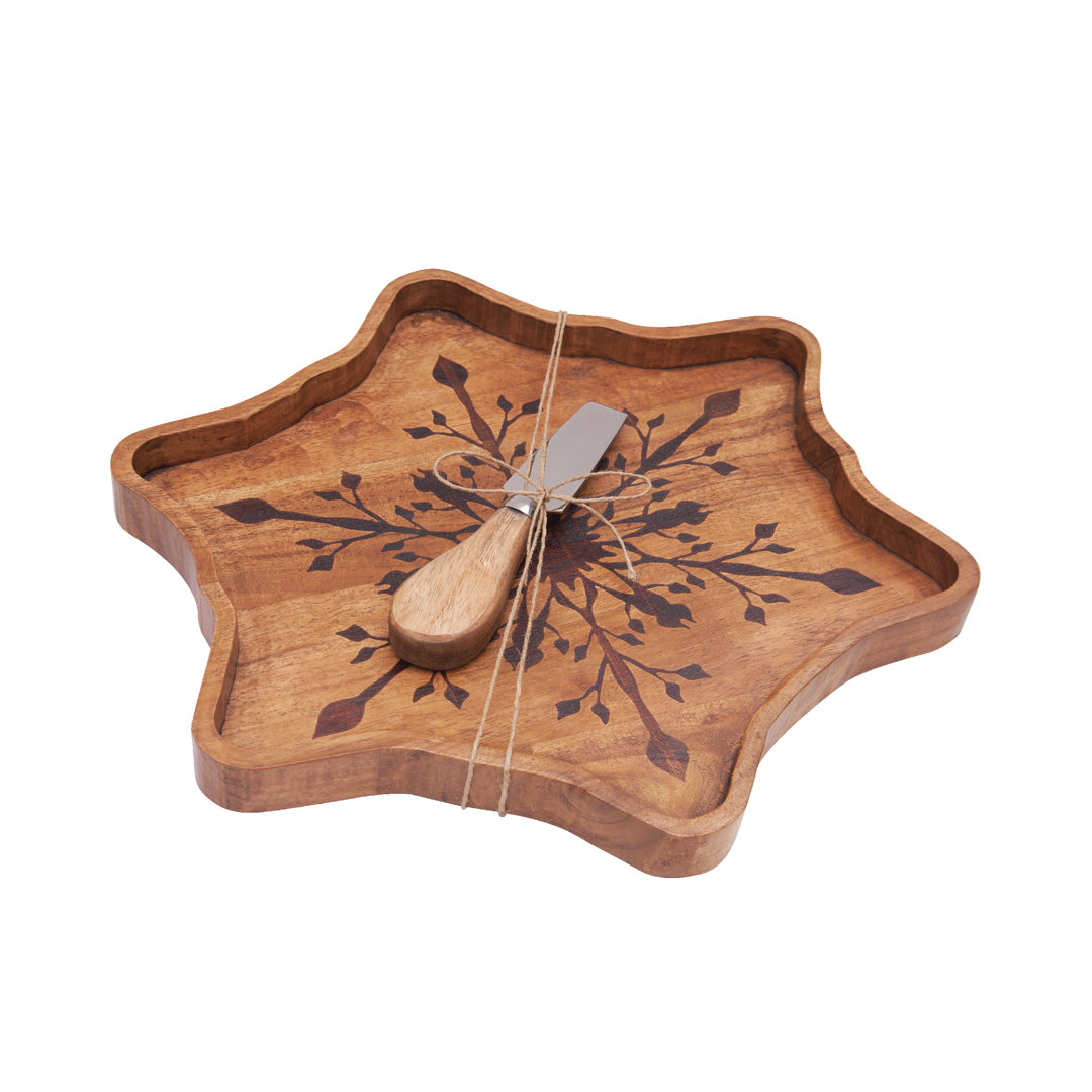 Snowflake Serving Board W/Spreader S/2 The Holiday Aisle®