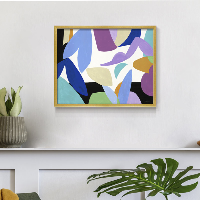 Ode à Matisse II - reproduction encadrée - réarmable, H 8 po x l 10 po, Doré