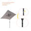 Parasol de marché solaire à DEL 10 po x 6,5 po Wylde-1412424780