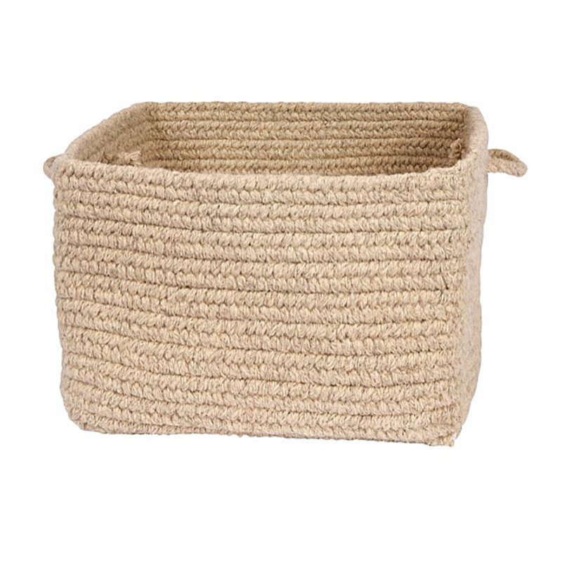 Panier en tissu, H 12 po x l 18 po x p 18 po, Beige clair