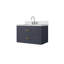 Meuble-lavabo simple bleu 30 po X P 22 po D, plateau en marbre de culture et robinet-117825171