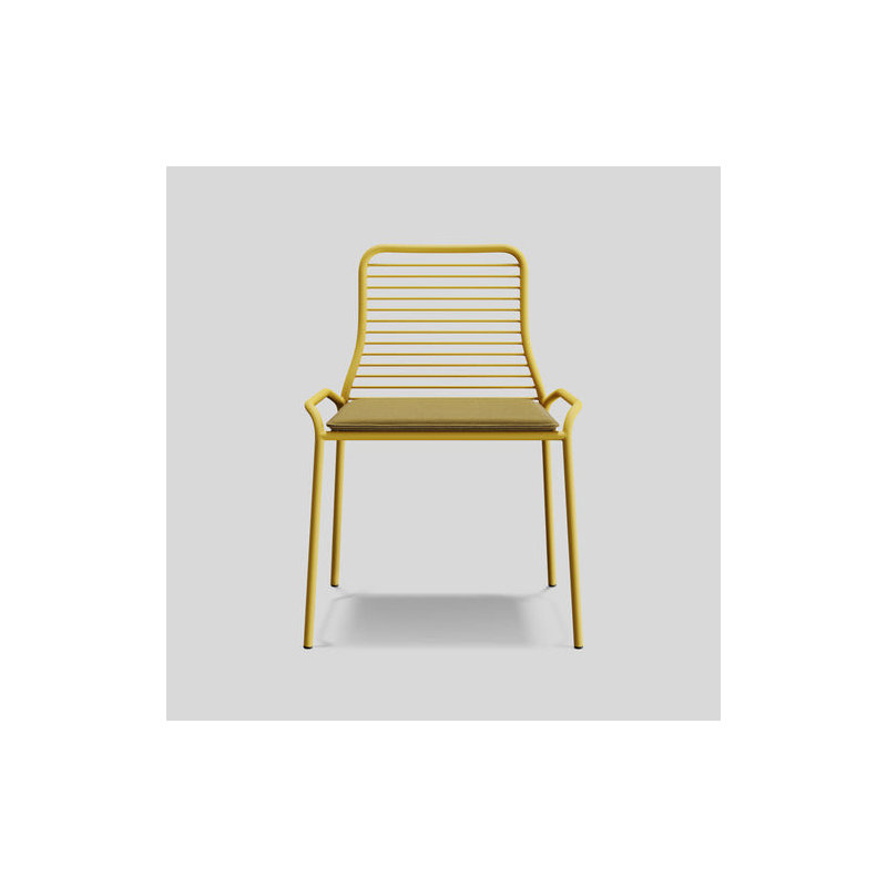 XY Outdoor Dining Side Chair, Yellow