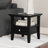 Acadian Solid Wood Transitional End Table with Drawer and Open Shelf
