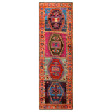 Happy Jewel Tones Multicolored Tribal Geometric Antique Rustic Turkish Yuruk Rug