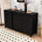 Modern Sideboard with Sliding Barn Doors, Built-In Power Outlet and Spacious Storage-520047706