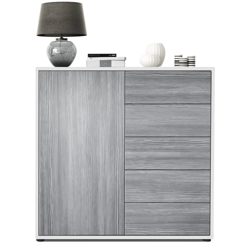 Mcdevitt 79cm Sideboard, Matt White/Avola Anthracite