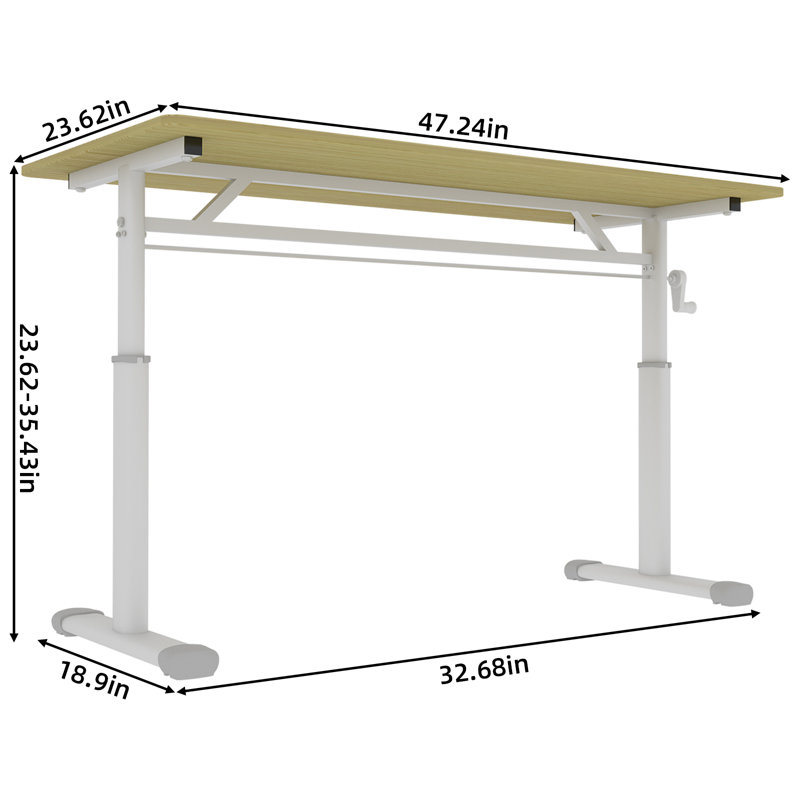 Bureau d'étude réglable pour enfants et adultes - Bureau multifonctionnel réglable en hauteur pour la maison / le bureau, conception compacte