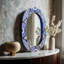 Miroir ovale bleu et blanc Talavera 