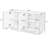 Hargett 4-Door Sideboard with Textured Semi-Circle Fronts & Adjustable Shelves-130060993