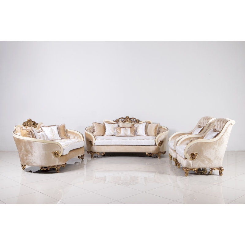 Rosabella Loveseat, Gold