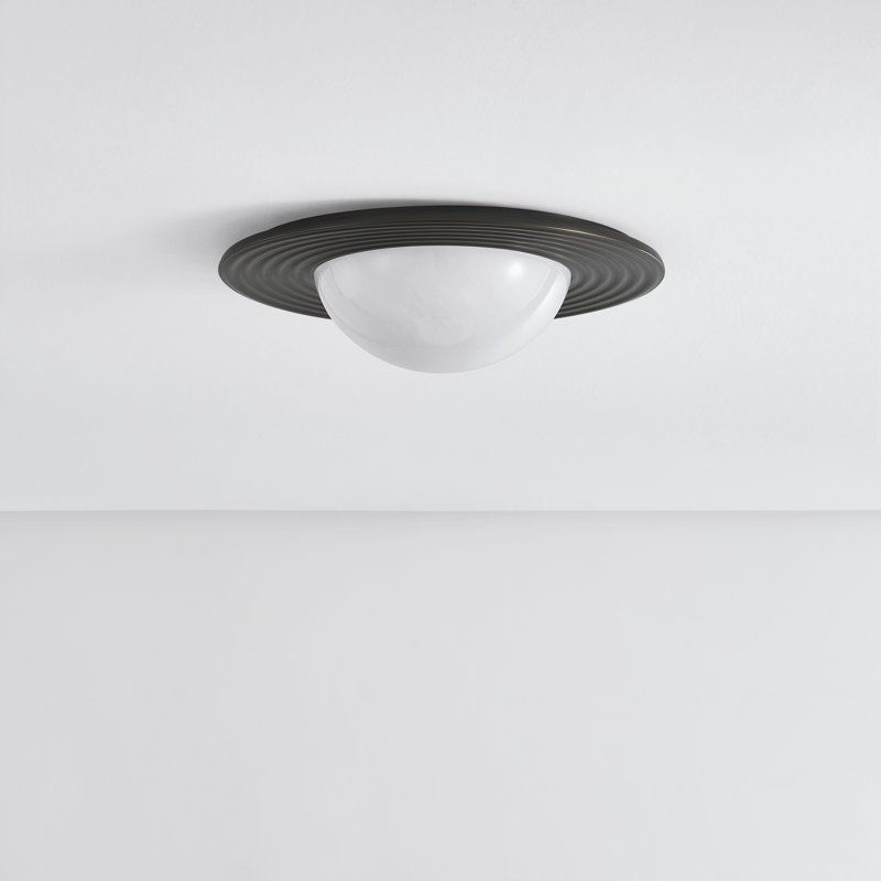 Geraldton 1 Light Flush Mount, Bronze, 4.25" H x 15.75" W x 15.75" D