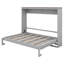Lit escamotable horizontal avec port USB, lit escamotable mural en bois avec lattes pour chambre d'amis, bureau à domicile-130145580