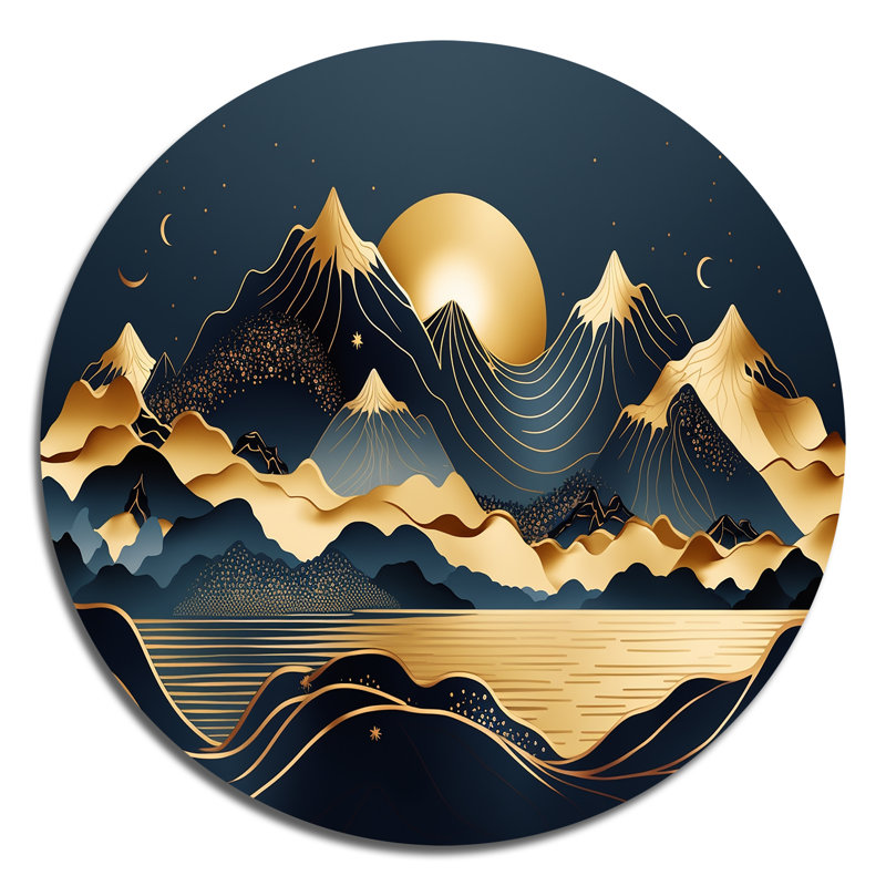 Stonehouse Gold Minimalist Mountains II, H 36 po x l 36 po x P 1 po