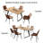 Jilliann Modern Kitchen Dining Set, Extendable Dining Table with Upholstered Dining Chairs(1 Table 6 Chairs)-1279751417-1322620705