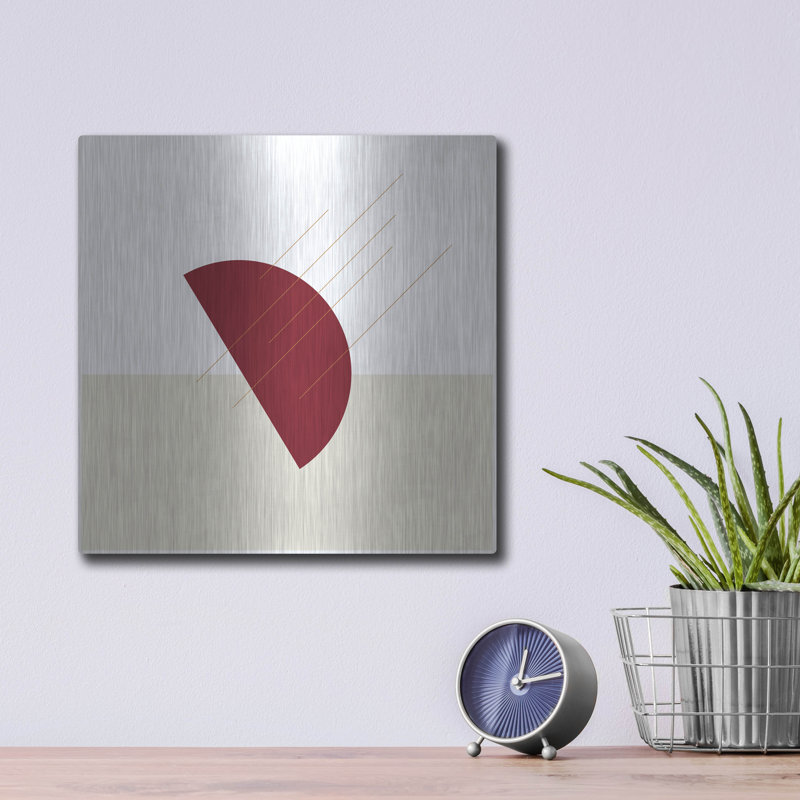 Latitude Run® «Semi Circle-Ray Of Sunshine» par Sabrina Balbuena, art mural en métal, H 12 po x l 12 po