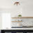 Mid-Century Adjustable Head 3-Light Flush Mount Ceiling Light With Ribbed Glass Shades
