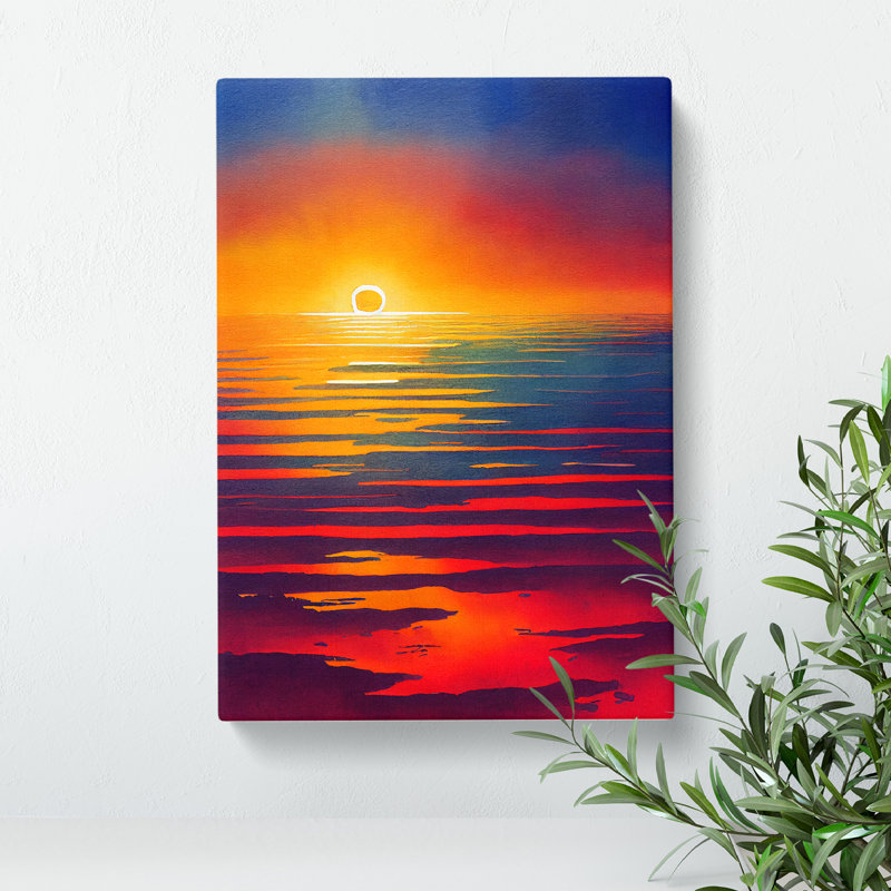 XC1022-4215X Striking Ocean Sunset No.2 - Wrapped Canvas Print, 60cm H x 40cm W x 3cm D