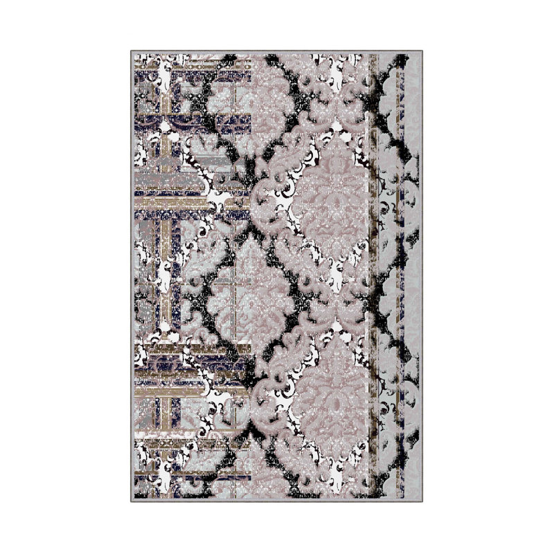 Luxurious Woven Carpet Rug, 2.6 x 4.0 ft | 100% Polyester, 0.4 in Pile Height | Antibacterial & Non-Slip PVC Dot Underside | Machine Washable, 3D Digital Printing | Perfect for Living Room & Bedroom Decor