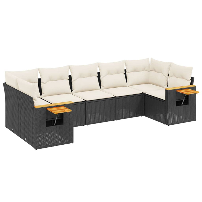 Vidaxl Garden Sofa Set Black
