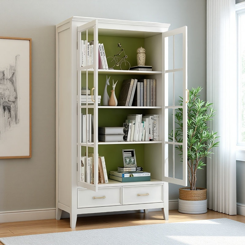 Vitrine moderne, simple et légère de luxe, Blanc