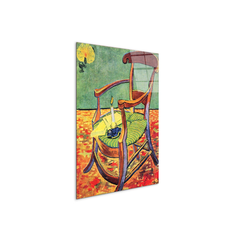 Paul Gauguin's chair By Van Gogh Vincent 80cm H X 60cm W CrystalArt Material Acrylic Glass Effect, Frameless Panel Lightweight Ready to Hang