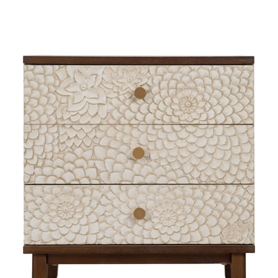 Stephenville 64cm W Solid Wood Bedside Table