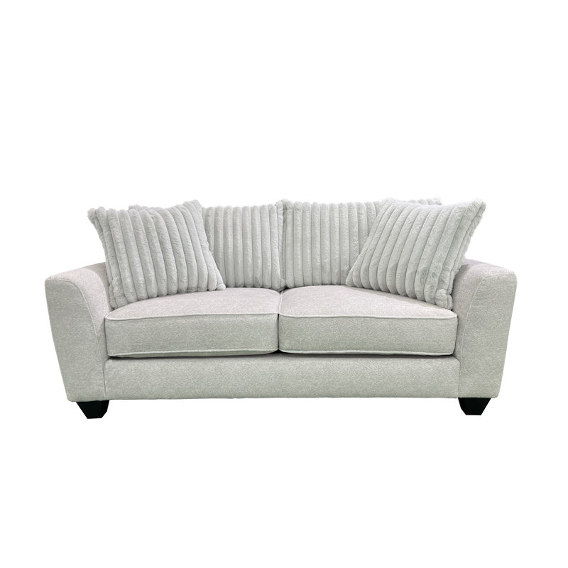 Broadway Microfiber Loveseat, Gray