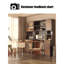 Buffet noisette + bois manufacturé noir + verre-1266685894