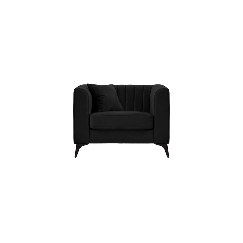 Upholstered Armchair, Black