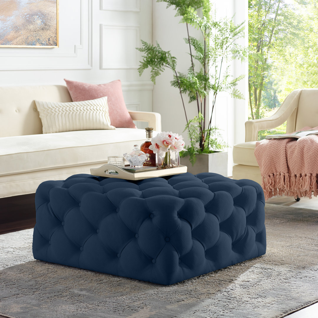 Madeline 33" Rolling Tufted Cocktail Ottoman House of Hampton® Body 