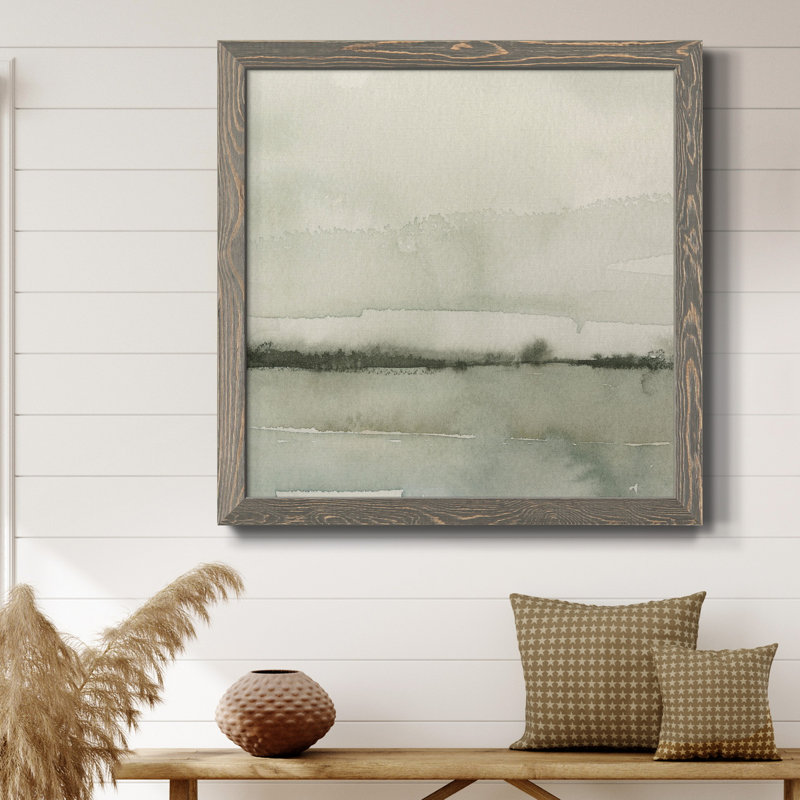 Toile encadrée «I» de Winter Reflections - prêt à accrocher, H 17 po x l 17 po x P 1,5 po, Encadré gris