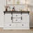 45" Farmhouse 4 Drawer Dresser With Sliding Barn Doors, Large Drawers & Bar Handles-422143771