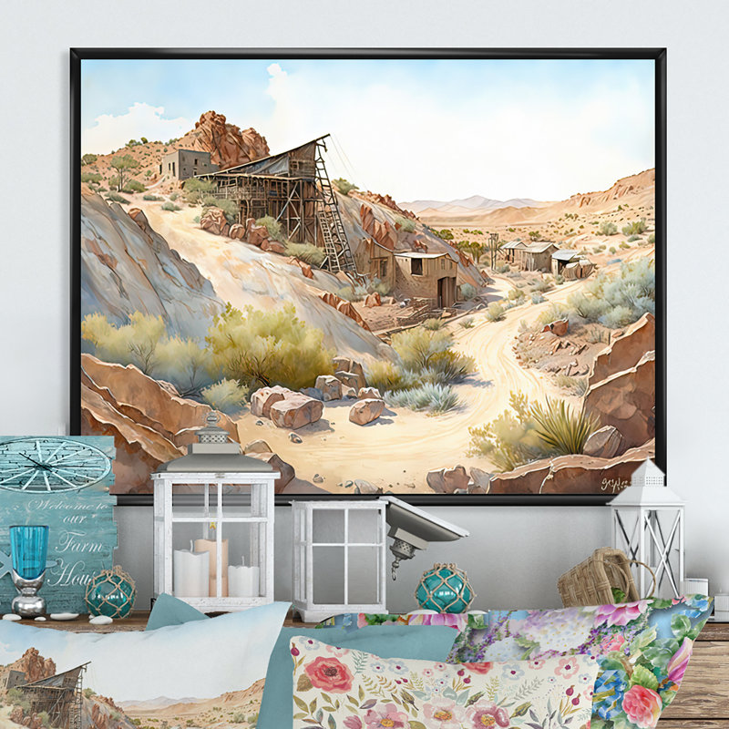 Wild West Mine in Arizona V - Impression sur toile, H 12 po x l 20 po x P 1 po, Toile tendue