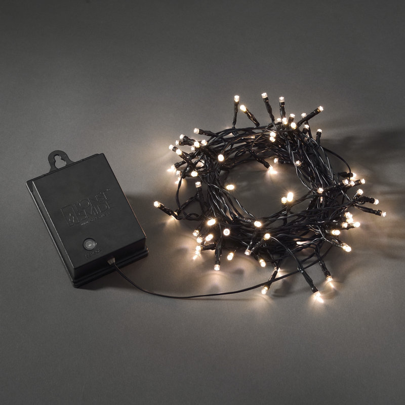 840cm LED Battery Powered 80 - Bulb Fairy String Light, Black