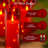 Flameless Led Candles With Embedded Star String, 5 Pcs Battery Operated Acrylic Pillar Candles With Timer And Remote, Flickering Candles For Romantic Ambiance And Home Decoration(red)