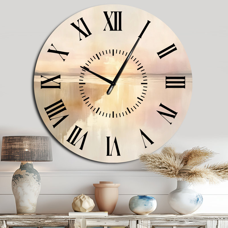 Horloge murale Blush Tide Glow, Surdimensionné