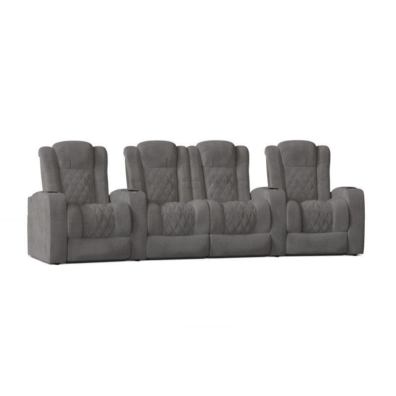 Sièges configurables home theater (rangée de 4), Ombre Smartsuede
