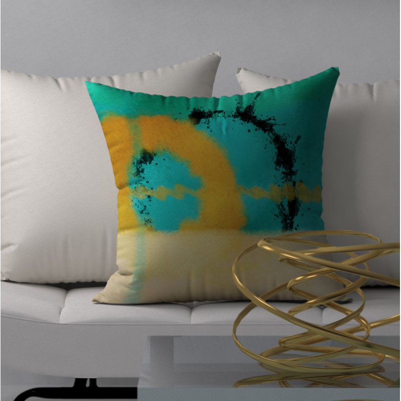 Abstract Reversible Throw Pillow, 20" x 20"